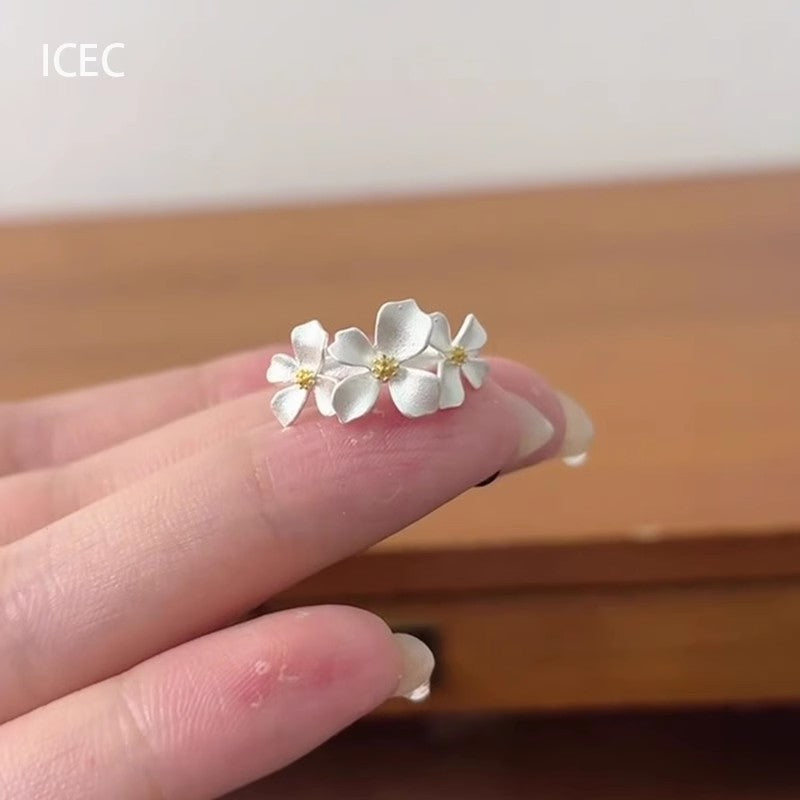 Imitation Blue Treasure Egg Noodles Bow Female Niche Ring