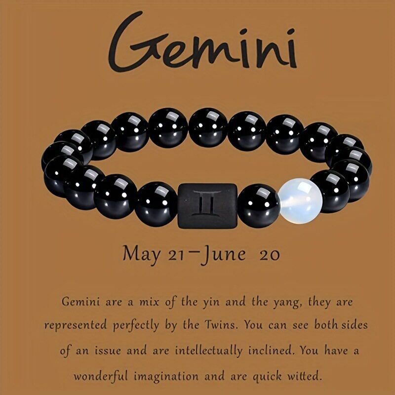 Xi Twee Constellation Elastic Tigereye Agate Bracelet
