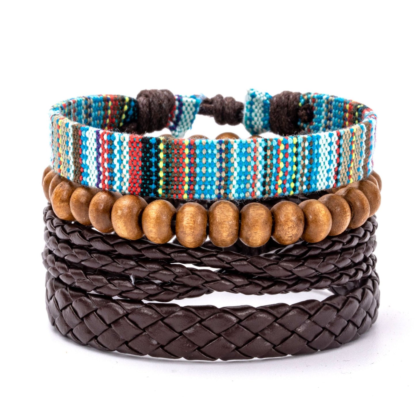 Women's Bohemian Style Ethnic Colorful Beaded Woven Bracelets