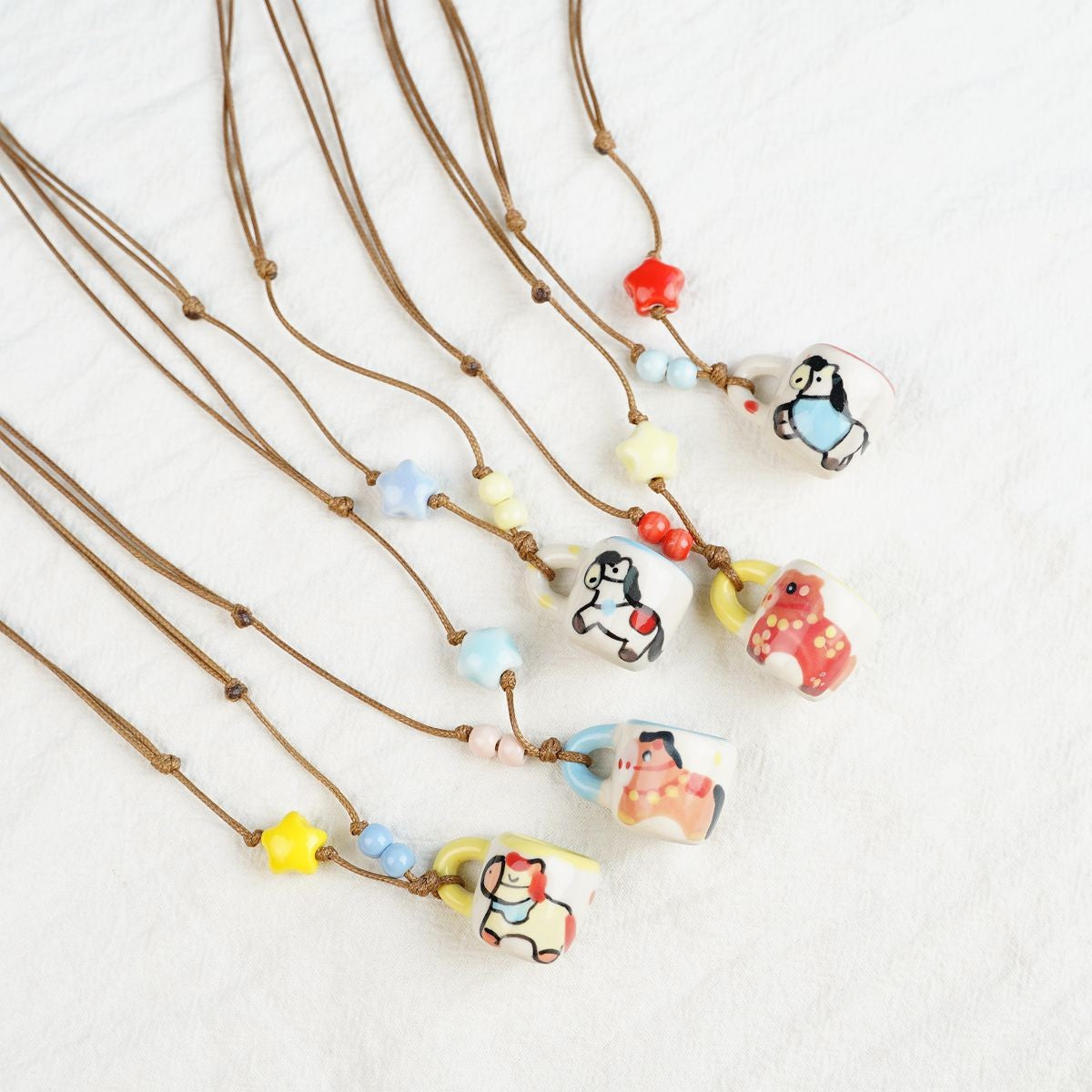 Style Personalized Trendy Ceramic Geometric Colorful Fish Long High-grade Necklace