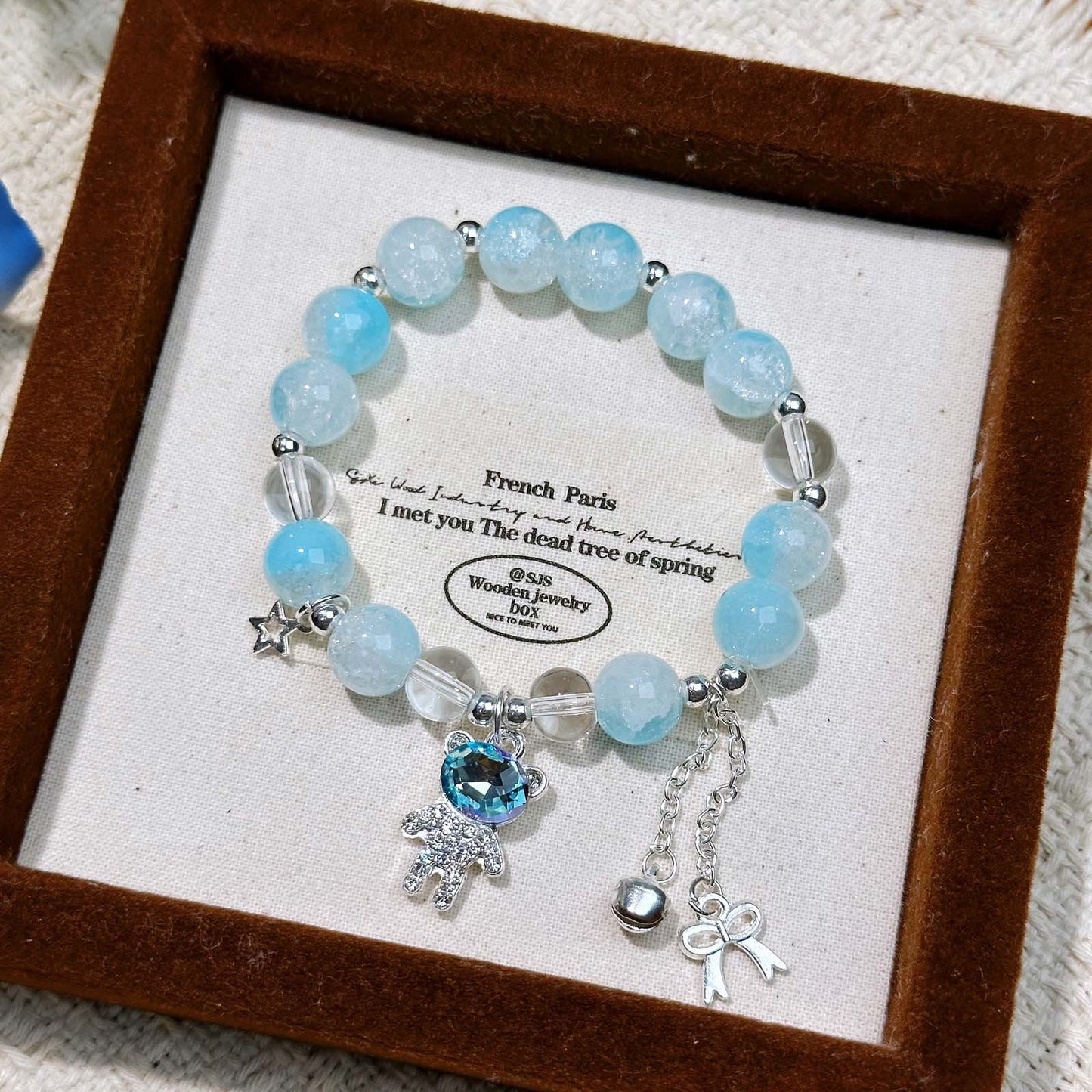 Little Bear Glaze Beaded Sweet Fresh Bell Cultural Bracelets