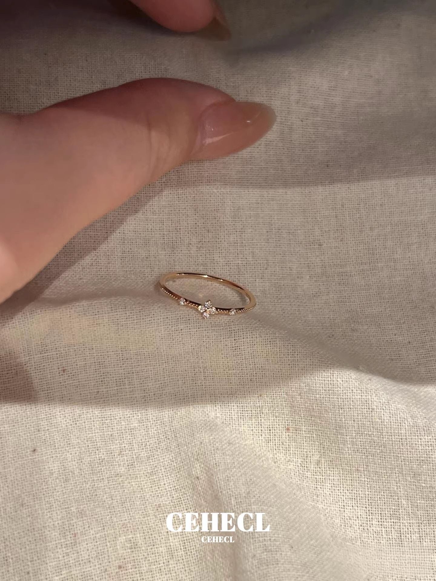Zircon Simple Female Opening Adjustable Index Finger Light Luxury Rings