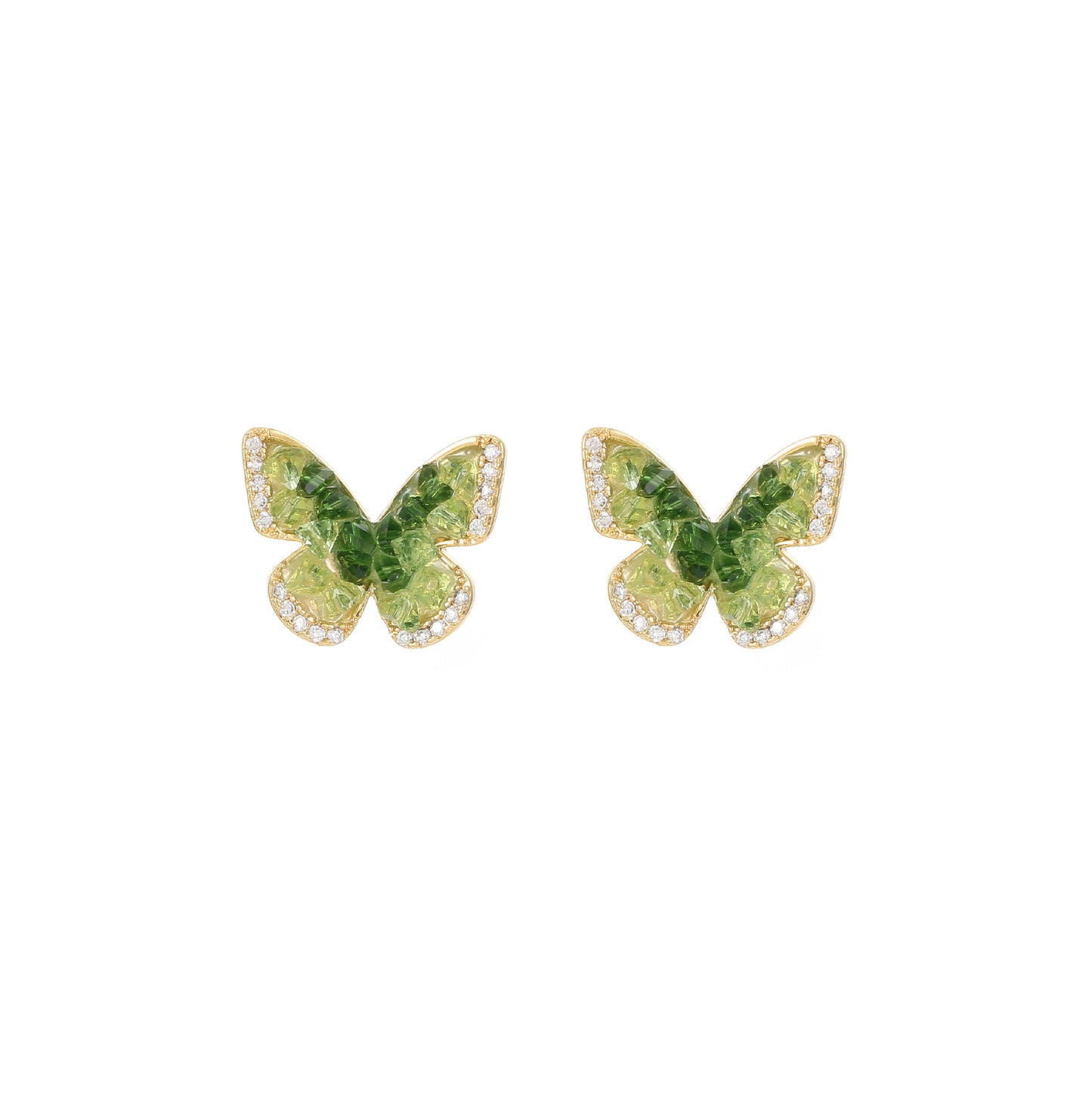 Women's Butterfly Light Luxury Minority Simple Design Good-looking Stud Earrings