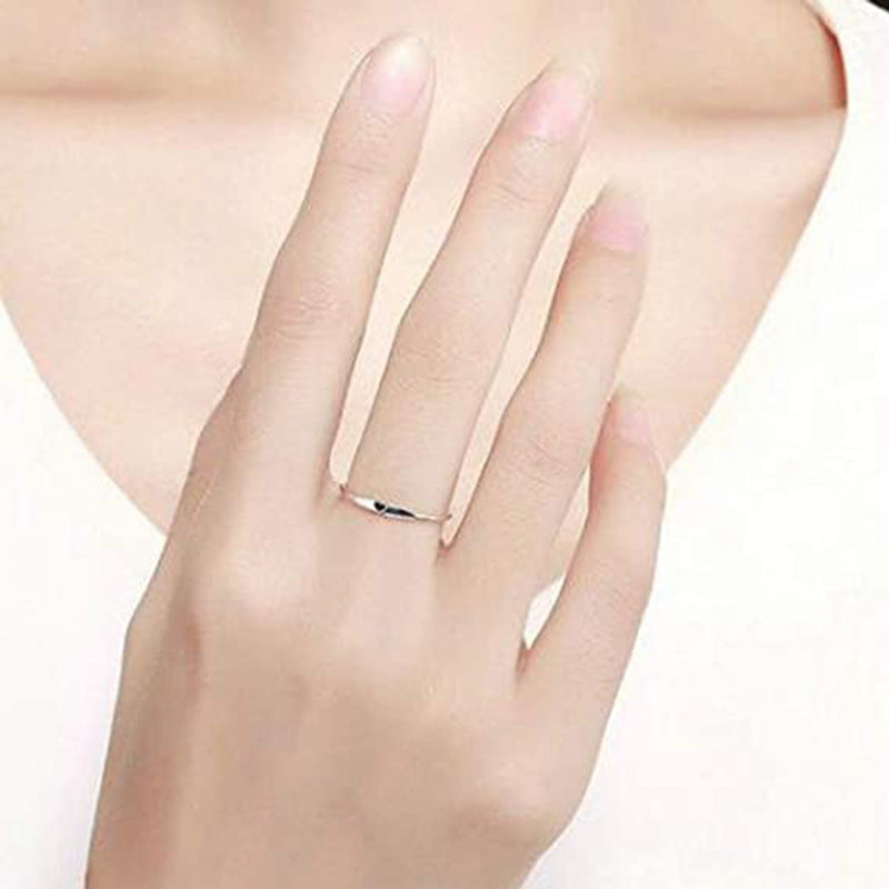 Women's Love Heart Marriage Proposal Little Finger Rings