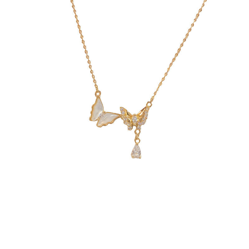 Women's Entry Lux Fritillary Butterfly Simple Trendy Super Fairy Personalized Necklace