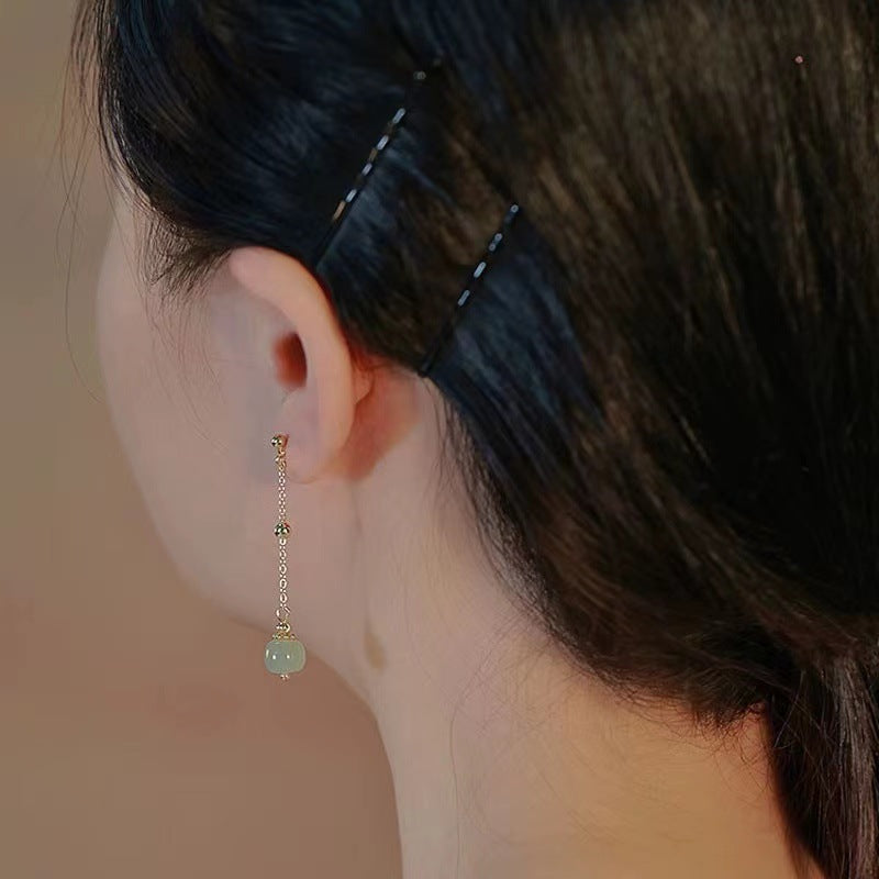 Women's Style Antique Eardrops Design Simple Sier Earrings