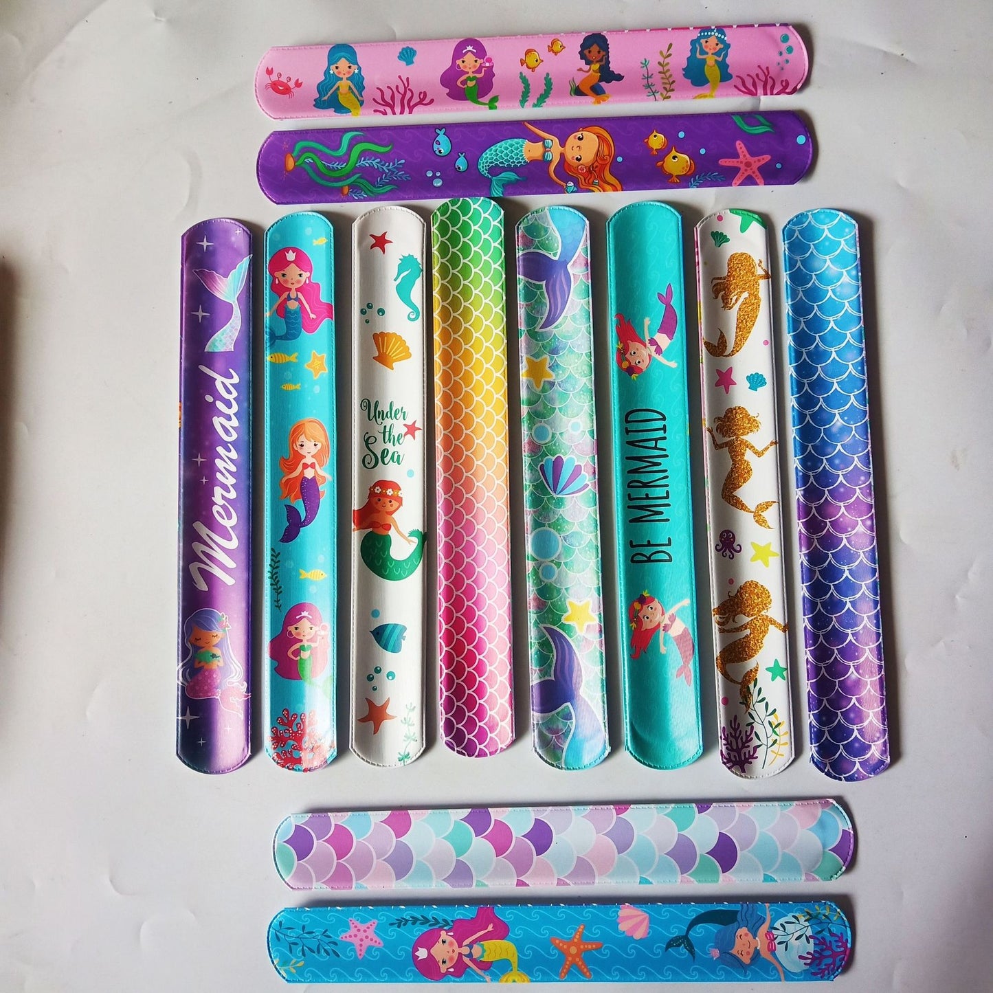 Choose Mermaid Pop Wrist Strap Slap Bracelet