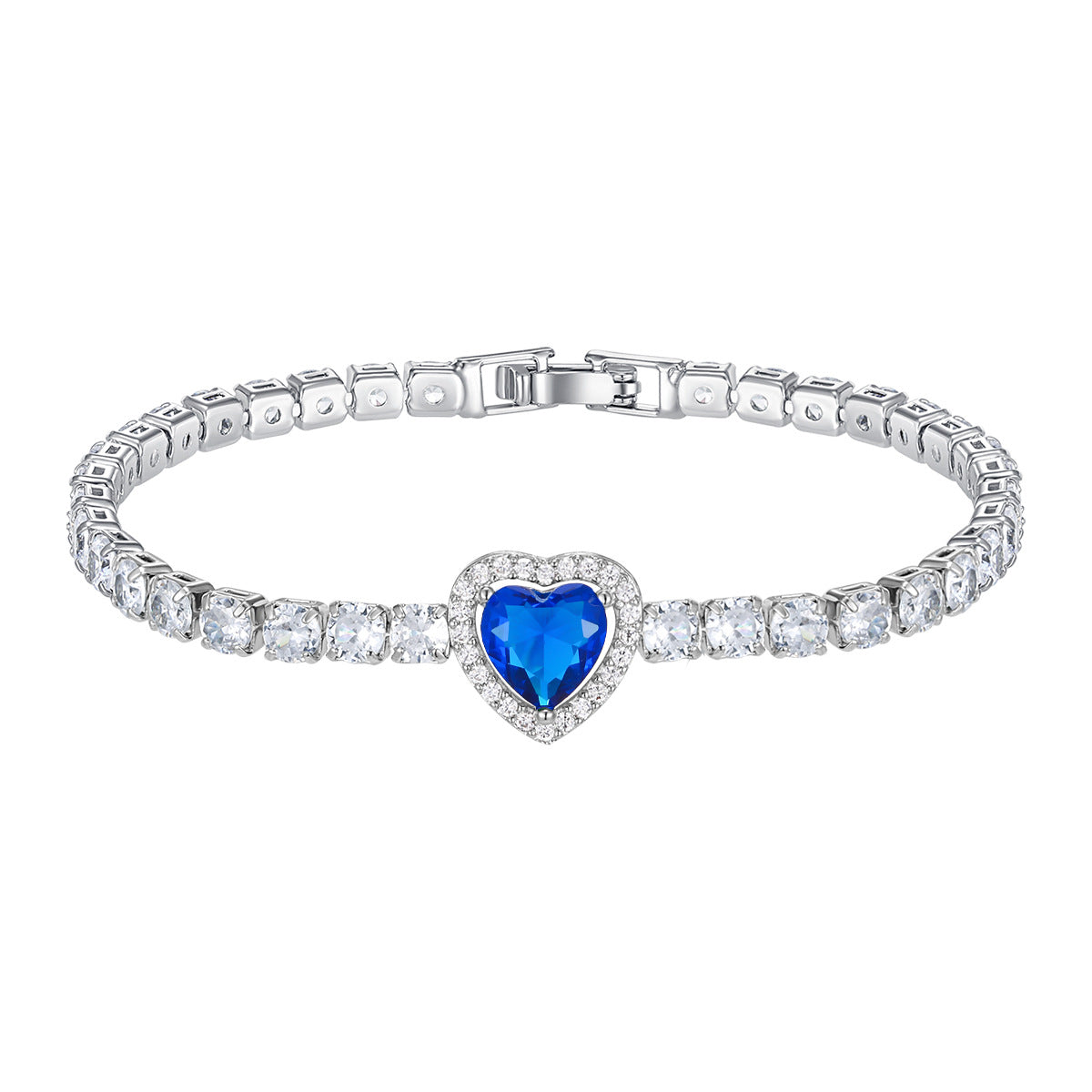 Loving Heart Zircon Couple Female Korean Style Fashion Exquisite Small Bracelet
