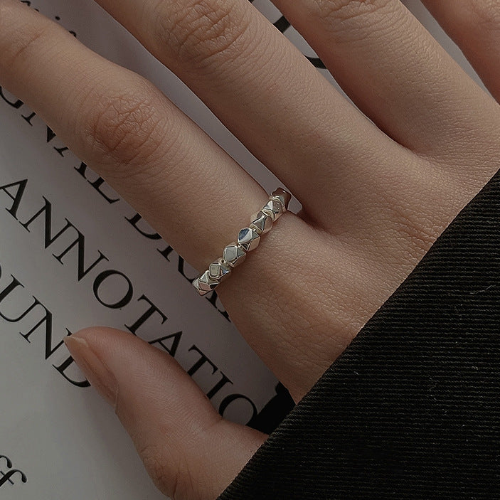 Women's Chinese High-grade Sier Light Luxury Minority Design Temperament Wild Opening Rings