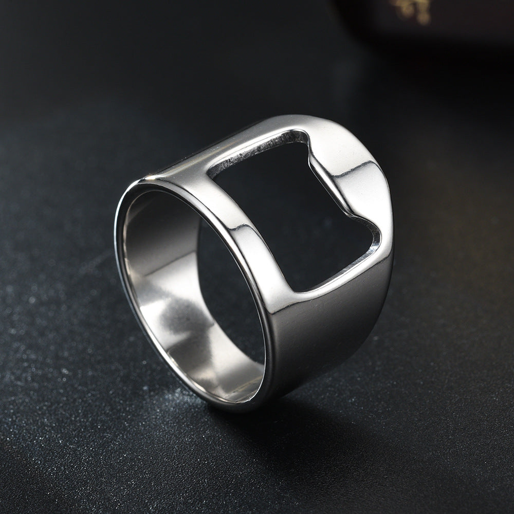 Men's Bottle Titanium Steel Personality Trend Stainless Rings