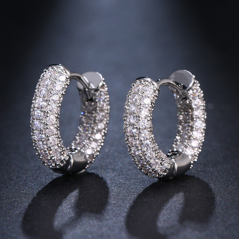 Women's Fashion Simple Circle Clip Dress Wear Ear Buckle