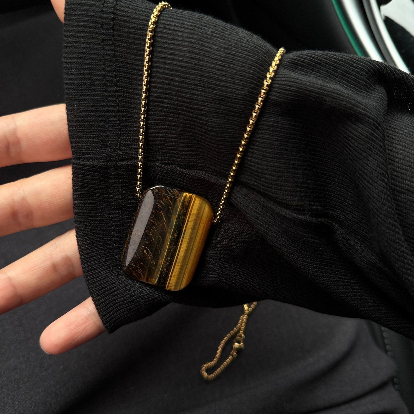 French Style Tigereye Light Luxury Design Rings