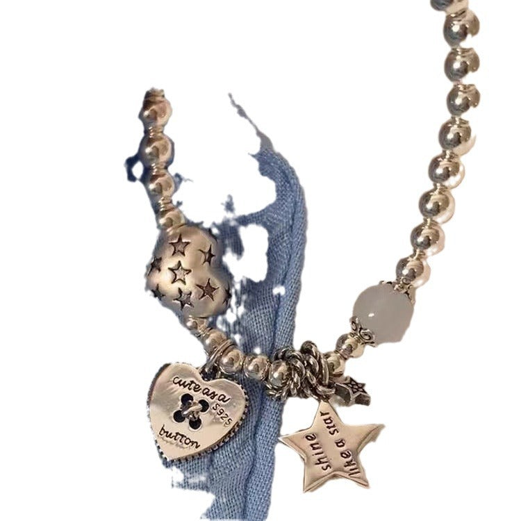 Weightlessness Heartbeat Sweet Cool Style Love Star Beaded Niche Unique Bracelet