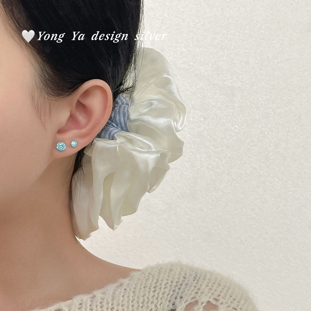 Fireworks Color Zircon Ear Colorful Gentle Stud Earrings
