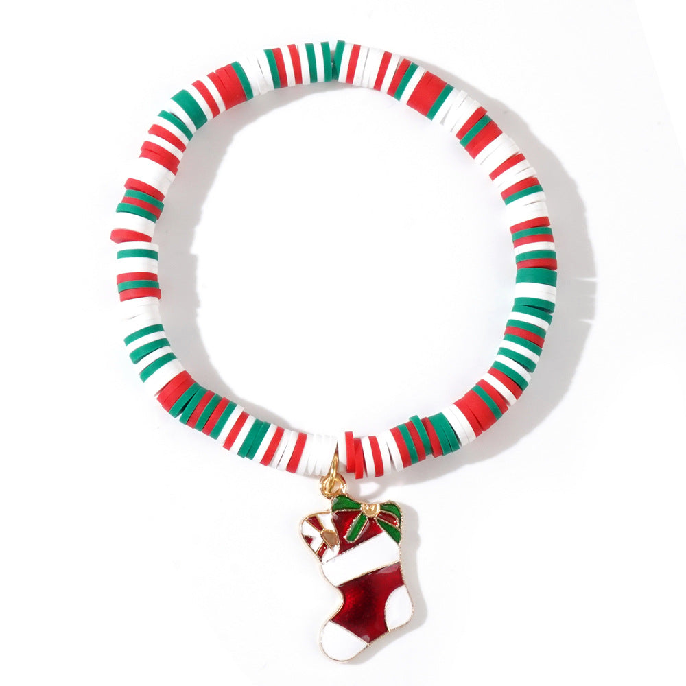 New Super Santa Christmas Polymer Clay Bracelets