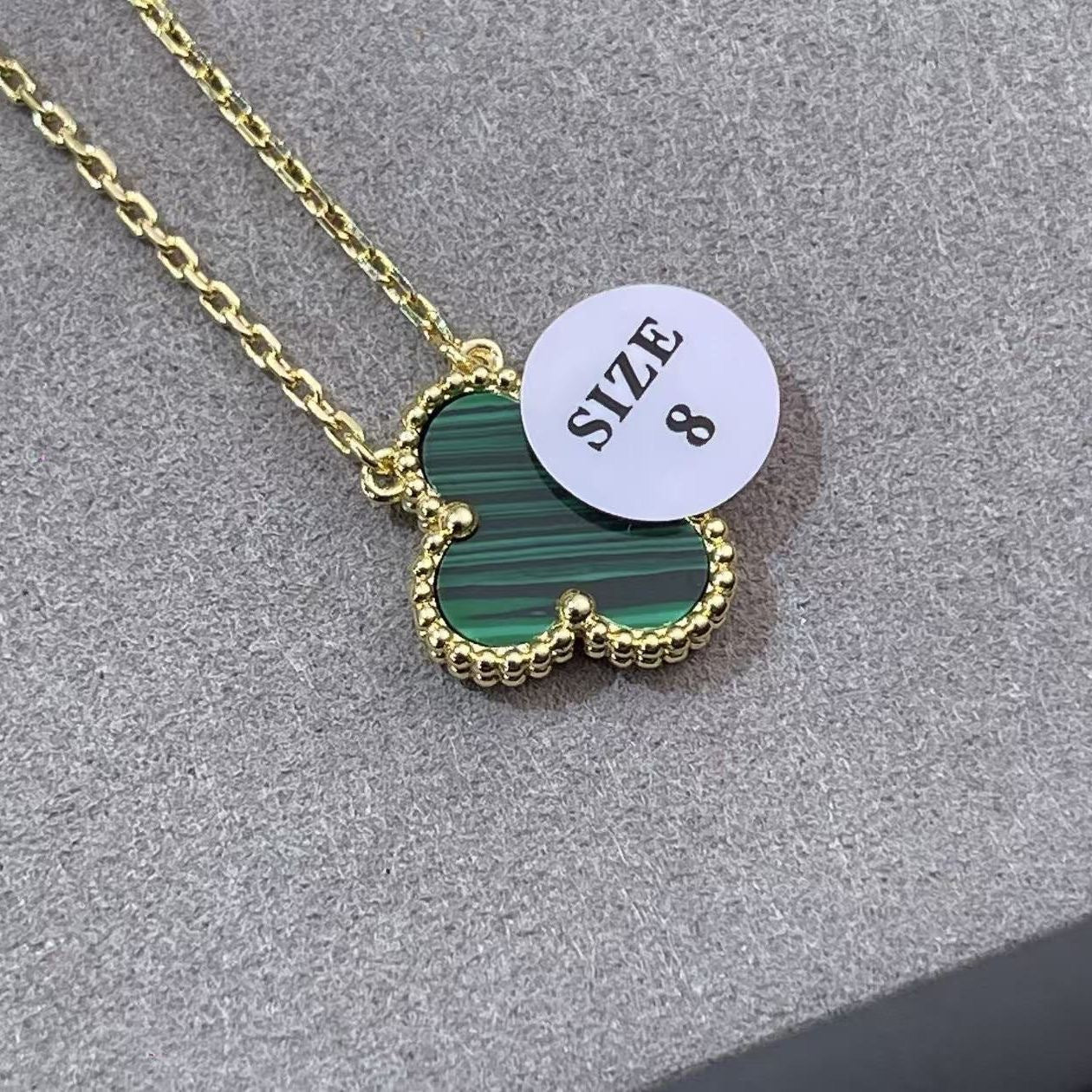 High Version V Gold Clover Thick Plated Clavicle Chain Necklaces