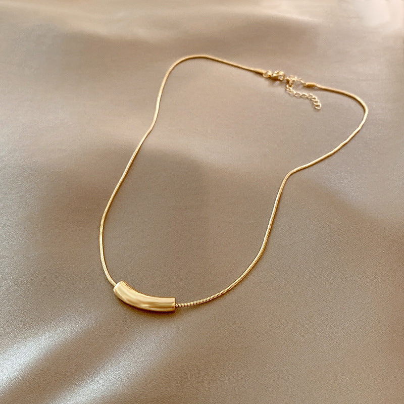 Titanium Steel No Fading Small Eggplant Clavicle Chain Gold Niche Necklaces