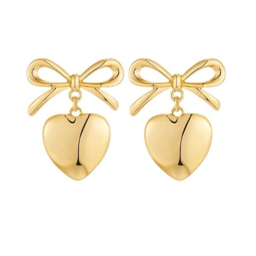 Simple Retro Fashion Environmental Protection Brass Casting Glossy Bow Rings
