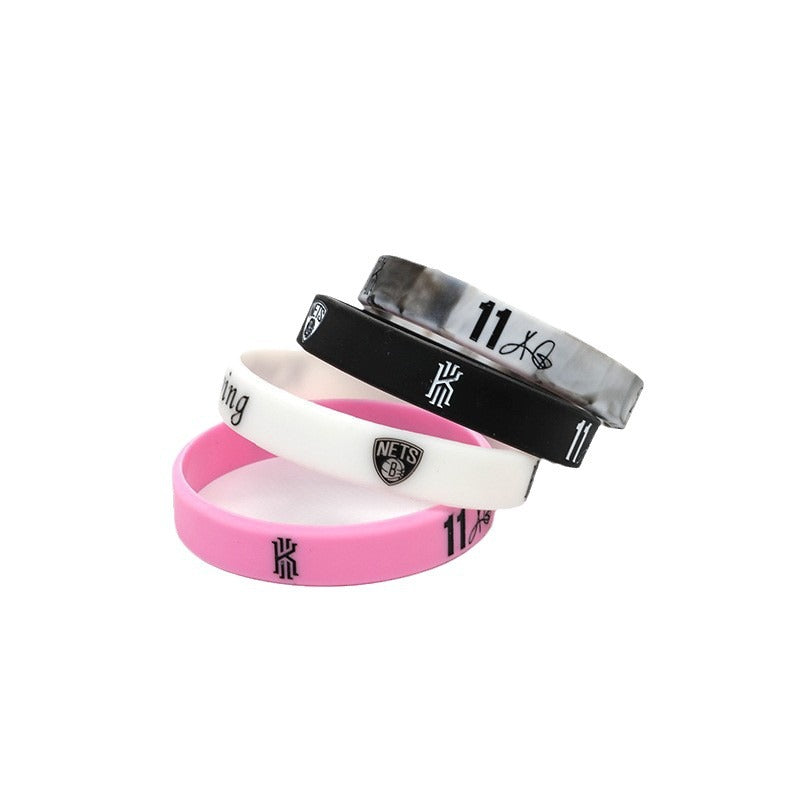 Star Concave Thickened Silicone Kobe James Basketball Bracelet