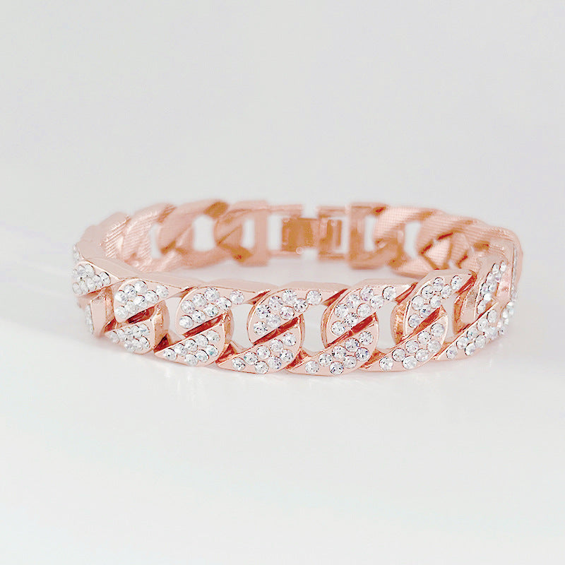Cold Style Fashion Party Hipster Couple Full Diamond Bracelet