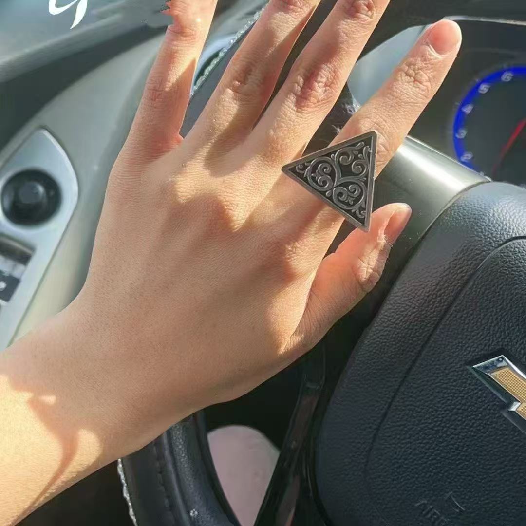 Kazakh Element Open Ethnic Style Simple Niche Index Ring