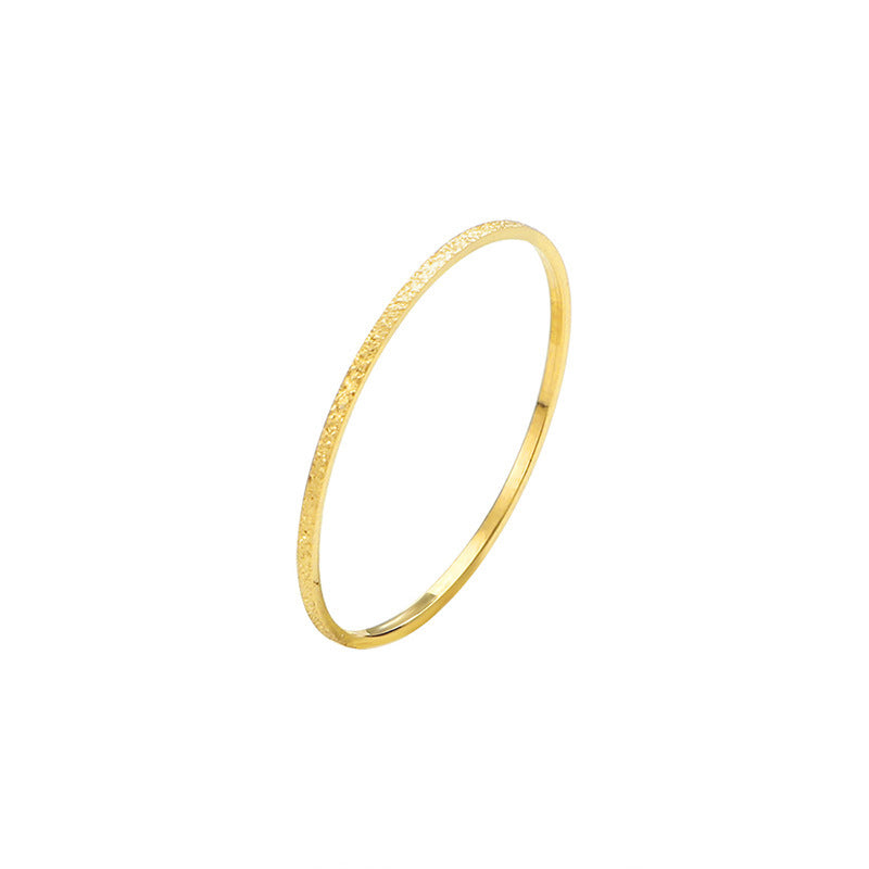 Women's Simple Sand Surface Gold-plated Joint Index Rings