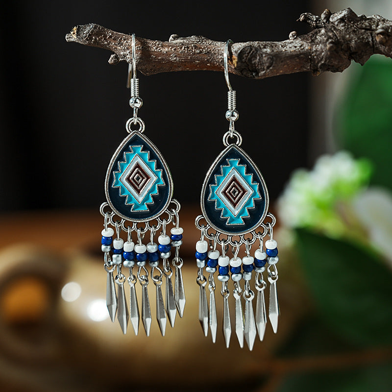 Chinese Style Beaded Personalized Ethnic Bohemian Earrings