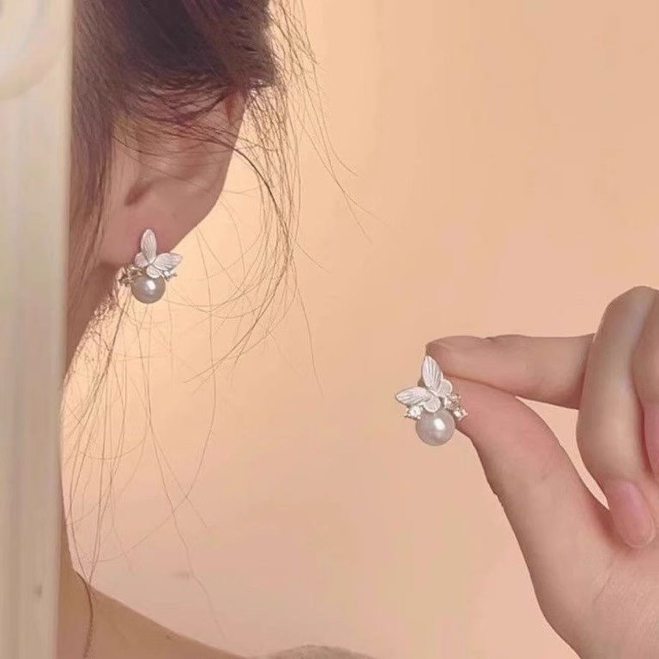 Luxury Pearl Water Drop Niche High Sense Temperament Fashion Earrings