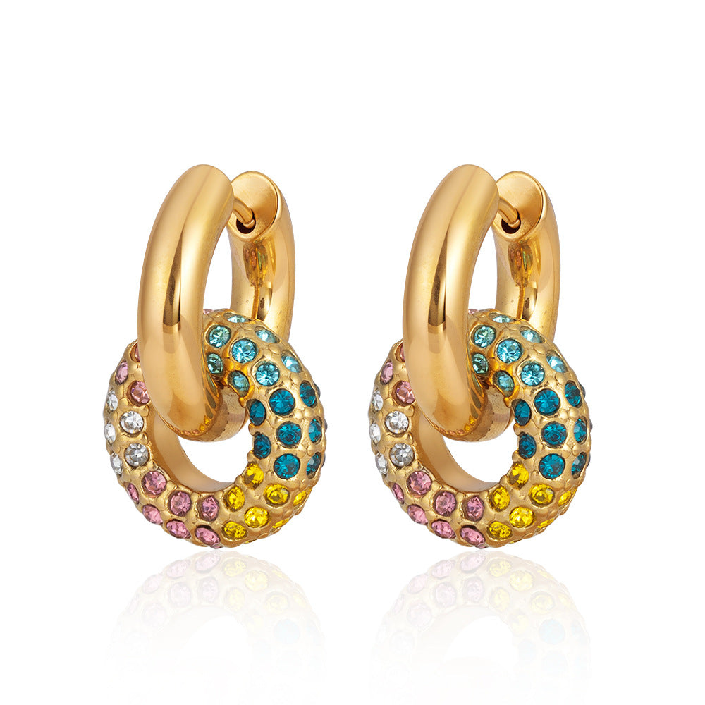 Women's High-grade Detachable Double Clip French Retro Ear Buckle