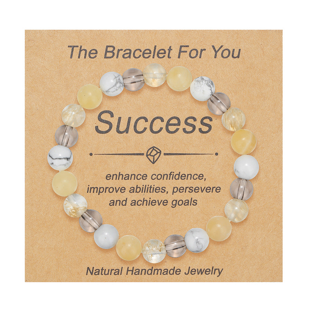 Fashion Natural Stone Tigereye Pink Crystal Bracelet