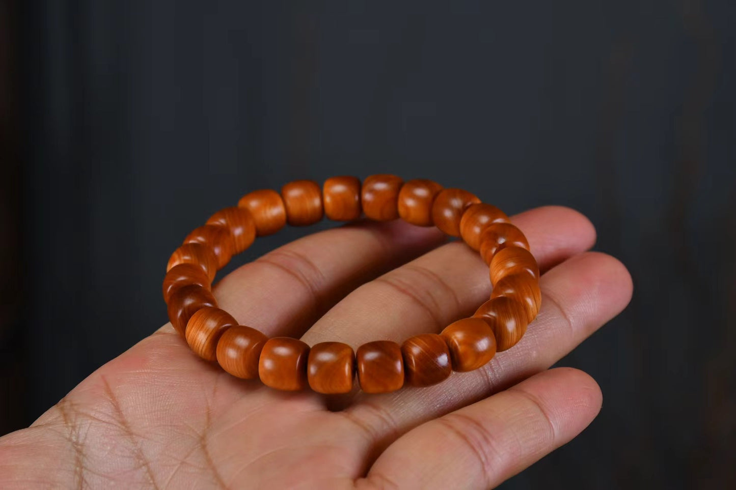 Women's & Men's Arborvitae Lightning Transparent Buddha Beads Live Studio Drainage Temple Bracelet
