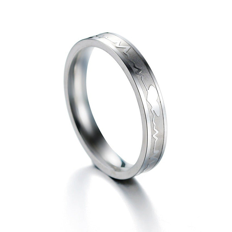 Fashion Stainless Steel Ornament Simple Corrosion Rings