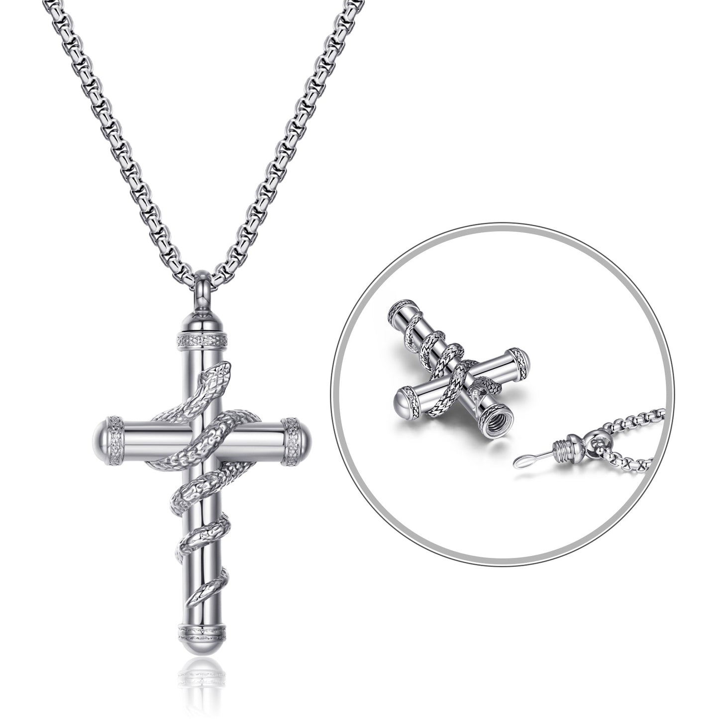 Heart Shape Urn Titanium Steel Family Memorial Necklaces