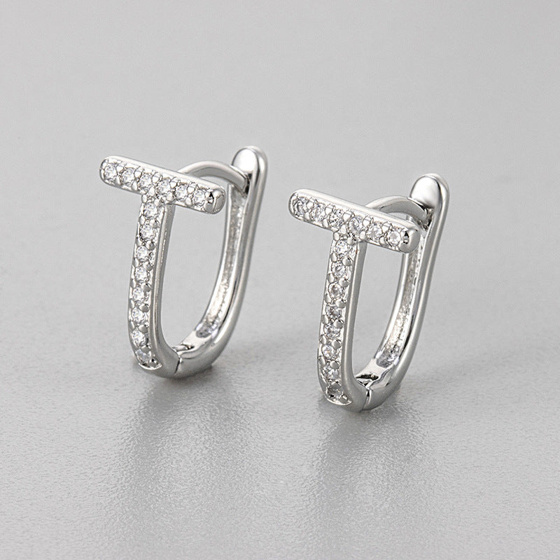 Women's Diamond Shape Clip Trendy Simple Compact Personalized Cold Style Unique Ear Buckle