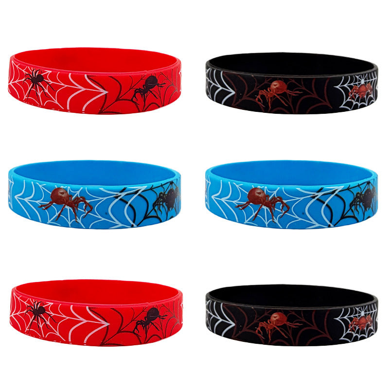 Spider Silicone Holiday Party Web Theme Wrist Strap Bracelet