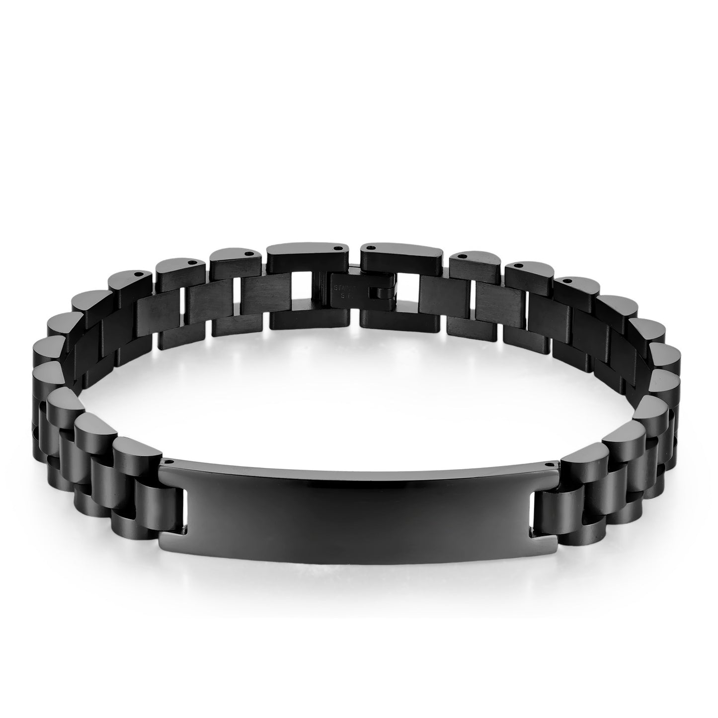 Stainless Steel Curved Titanium Couple Does Not Fade Female Bracelet