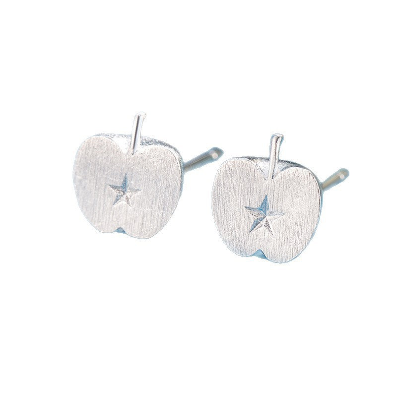 Women's Brushed Apple High-grade Design Unique Beautiful Stud Earrings