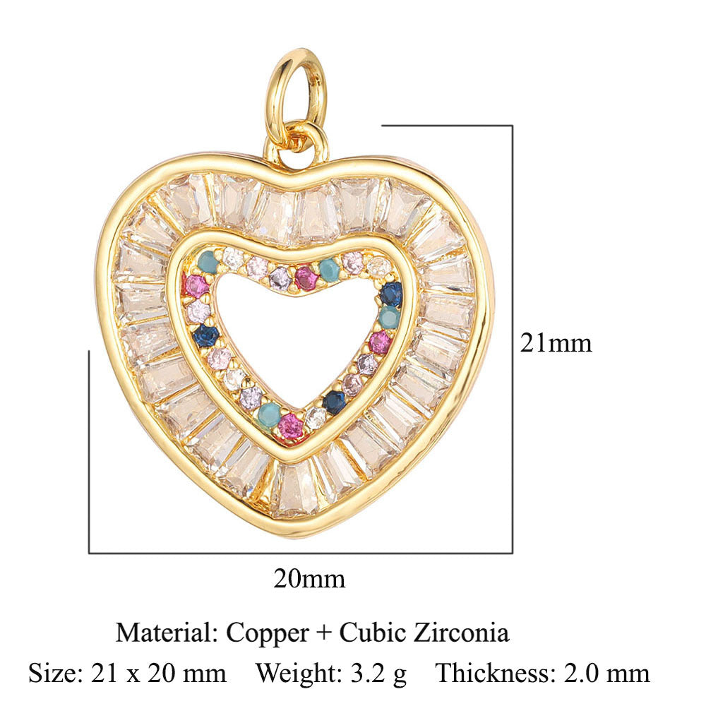 Copper Zircon Ornament Accessories Wind Butterfly Snake Pendants