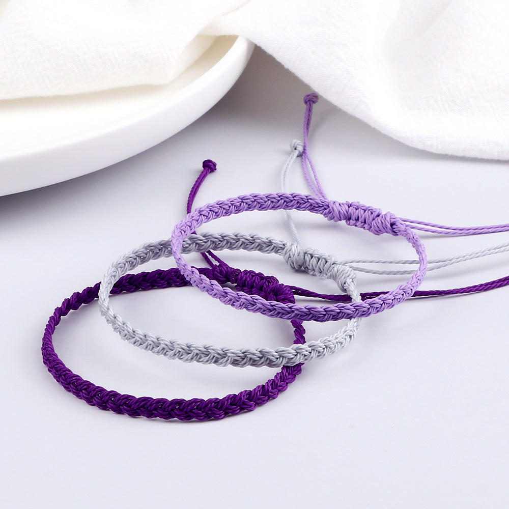 Creative Twist Weave Taiwanese Wax Handmade Hand Unisex Twin Bracelet