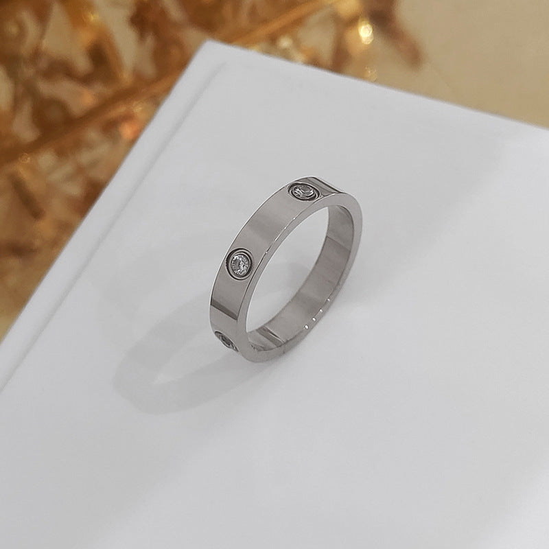Style Classic Titanium Steel Female Fashion Personality Rings