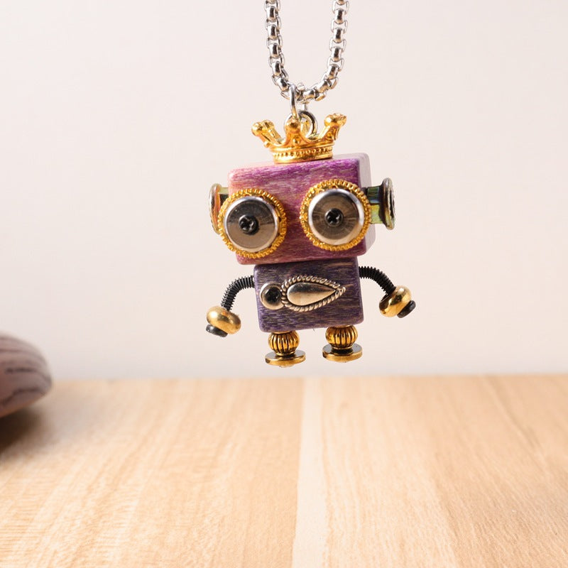 Vintage Robot Handmade Niche Design Gift Pendants