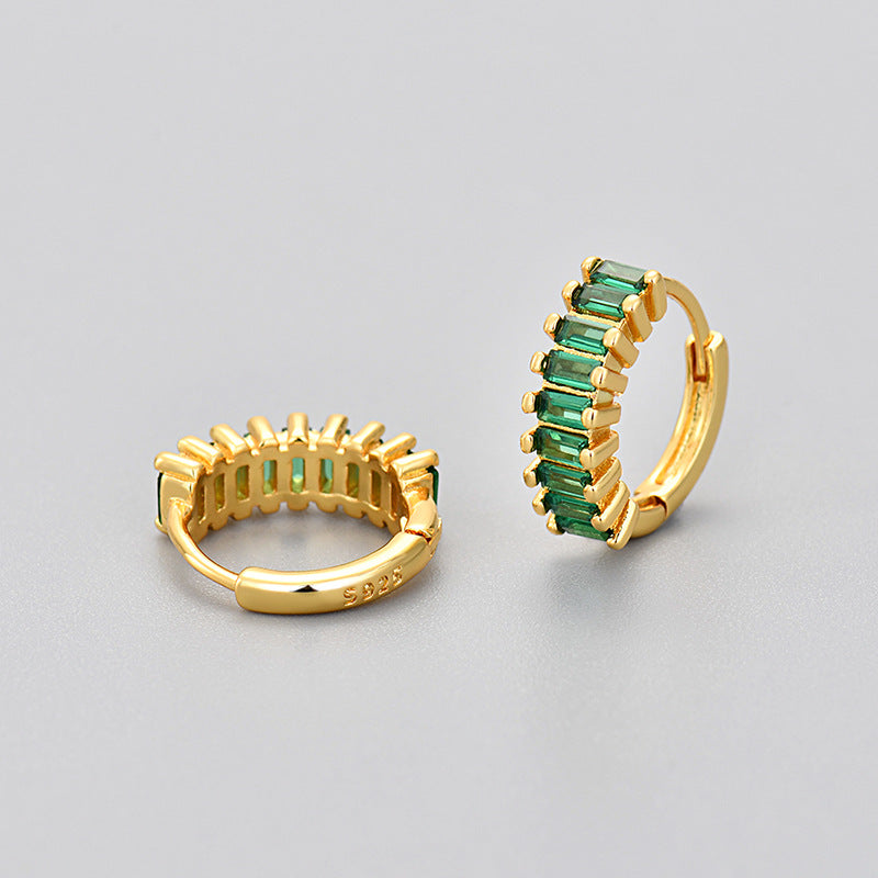 Rectangular Zircon Sweet Bohemian Affordable Luxury Earrings