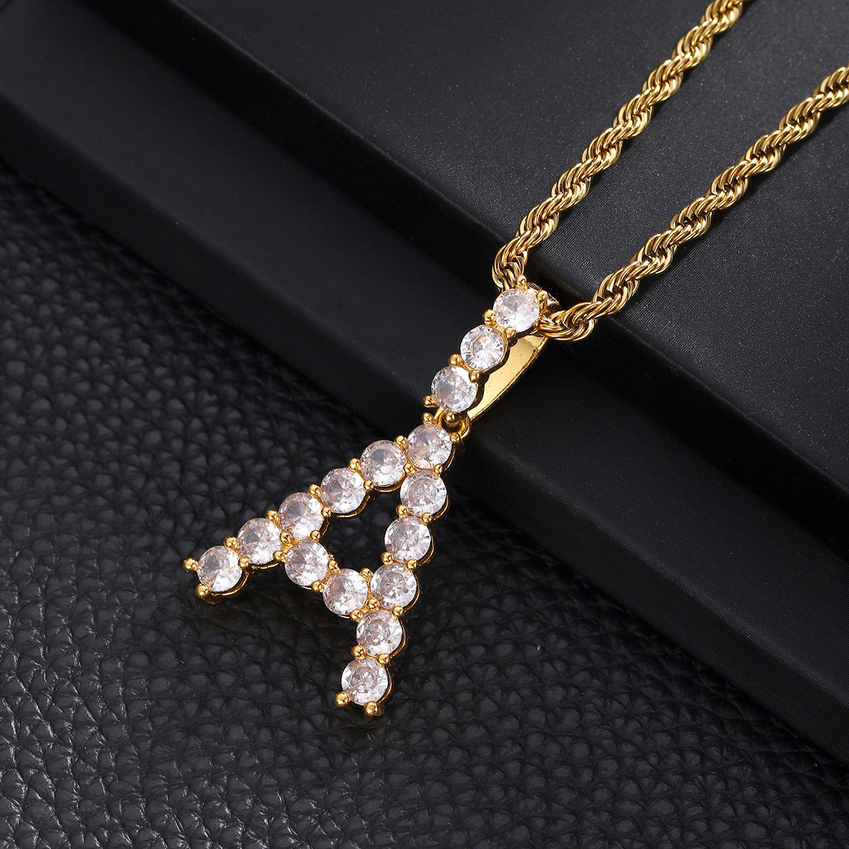 Women's & Men's English Letters Copper Inlaid With Zircon Pendants