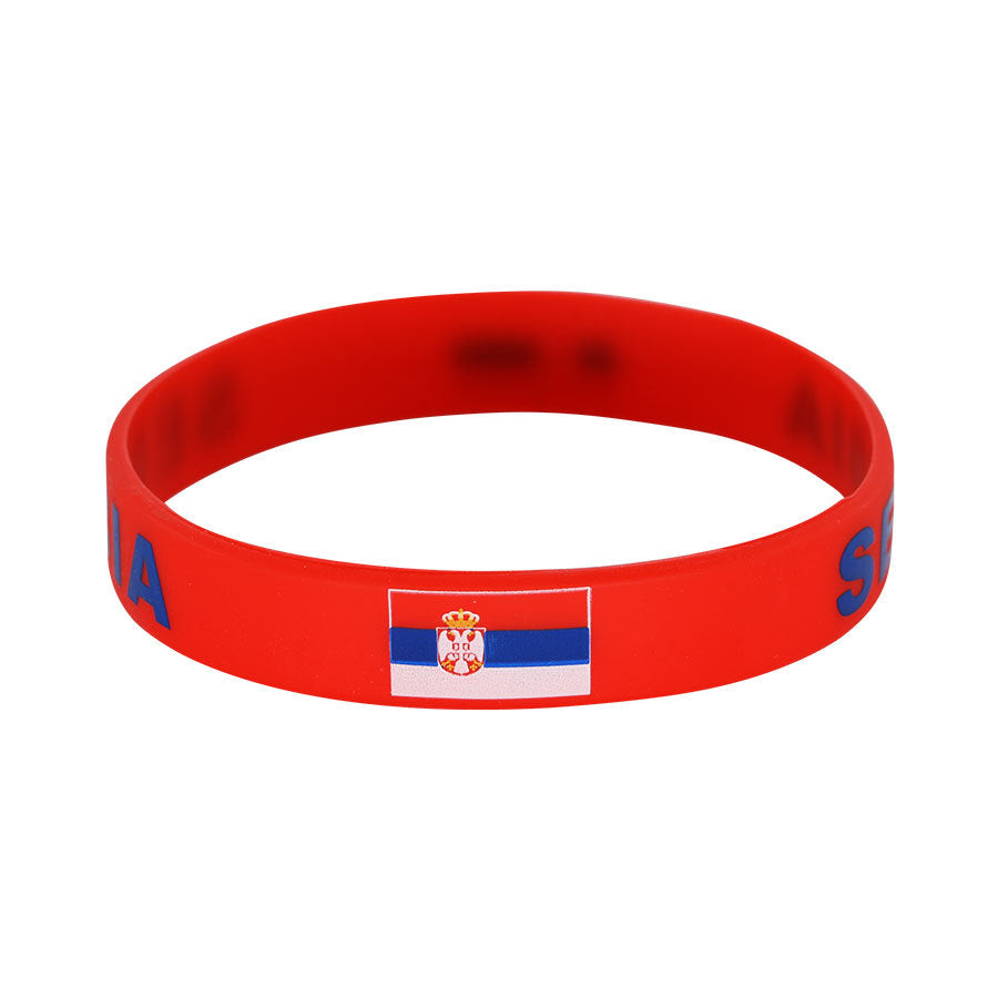 Portugal Sweden Switzerland Serbia Sports Event Flag Silicone Fan Bracelet