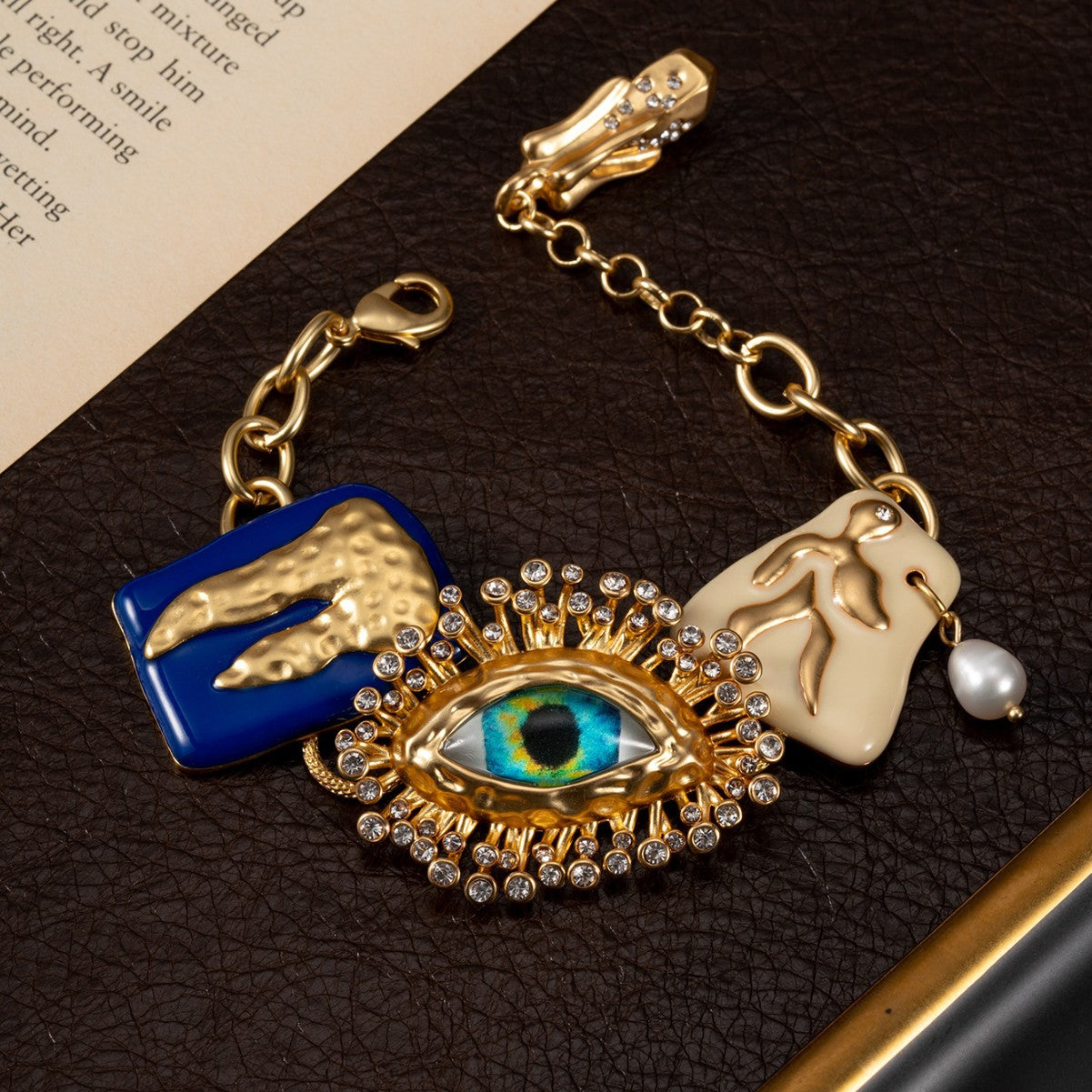 Glamorous Fashion Devil's Eye Retro Enamel Jewelry Set
