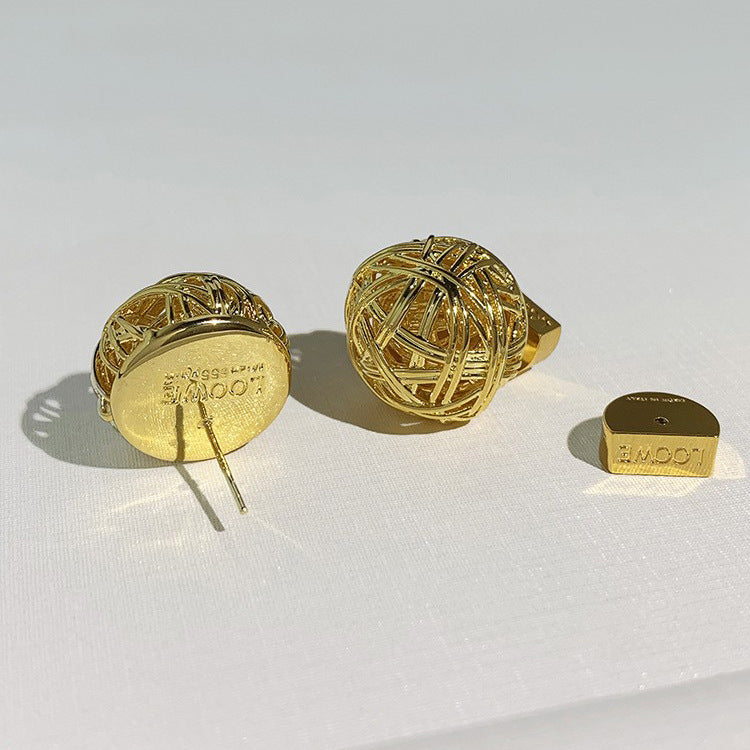 Women's Hollow Woven Elegant Light Luxury Design Rings