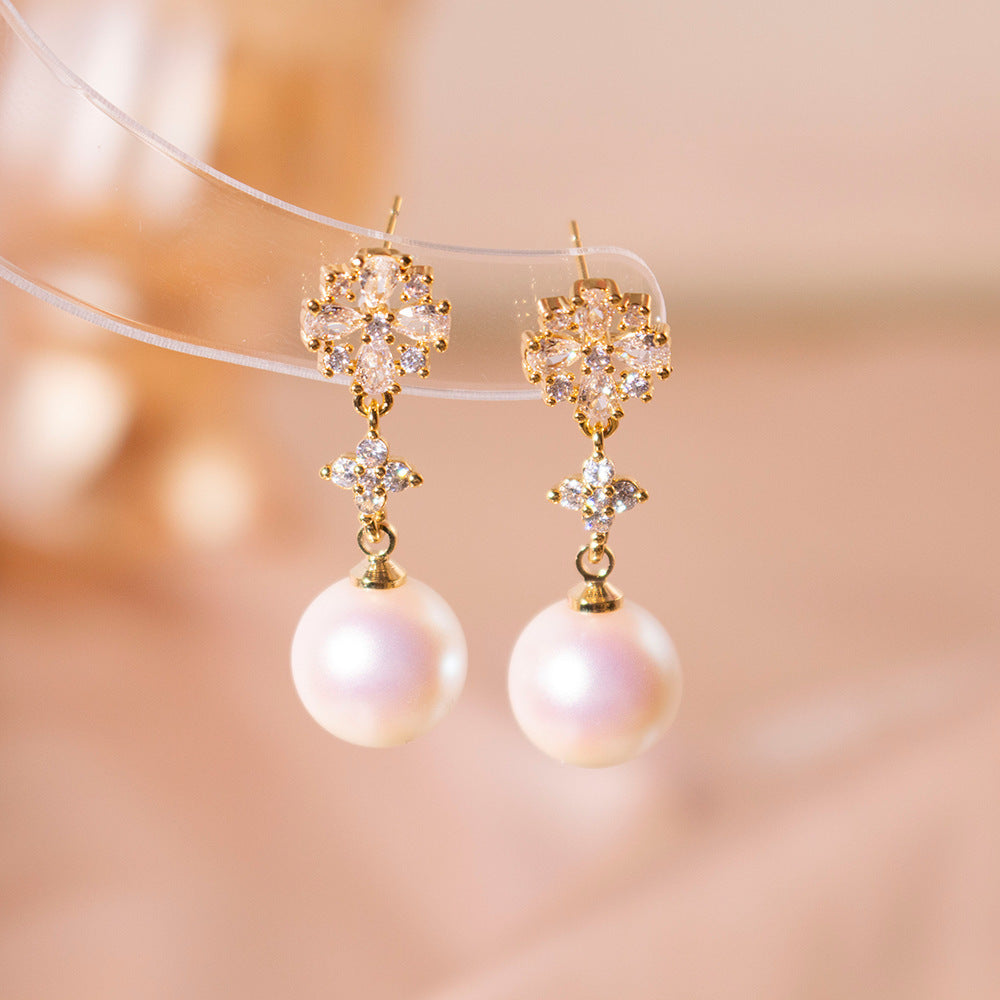 Elegant Zircon Butterfly Tassel Gentle Stylish Personality Stud Earrings
