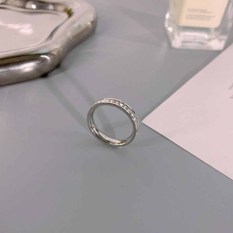 Steel Female Design High-grade Simple Temperament Rings