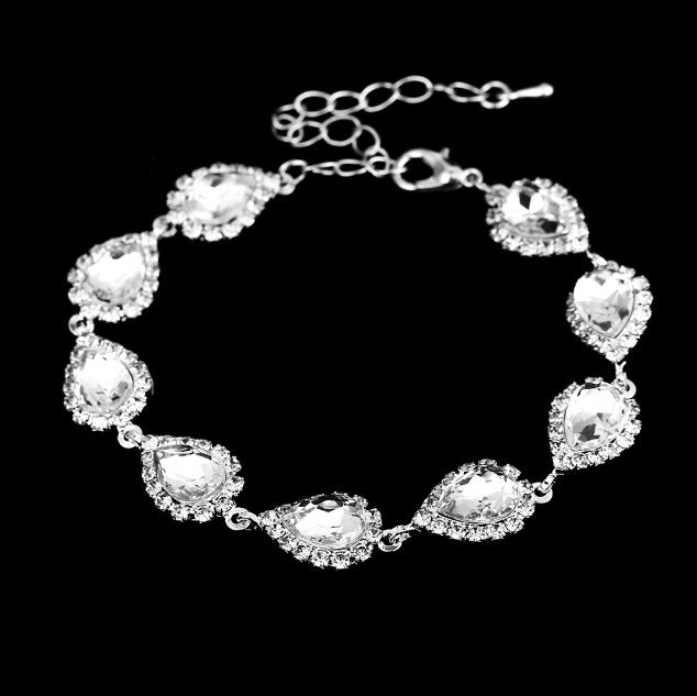 Claw Chain Geometric Full Diamond Rhinestone Simple Bracelets
