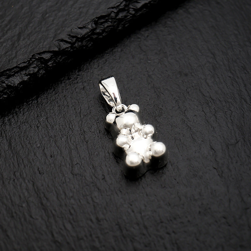 Women's & Men's Personalized Black Metal Soft Candy Bear Pendants